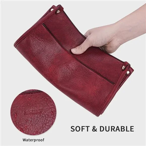 Women's Leather Crossbody Bag Set With Guitar Strap & Wallet - 2 Piece Eco-Friendly Hobo Purse